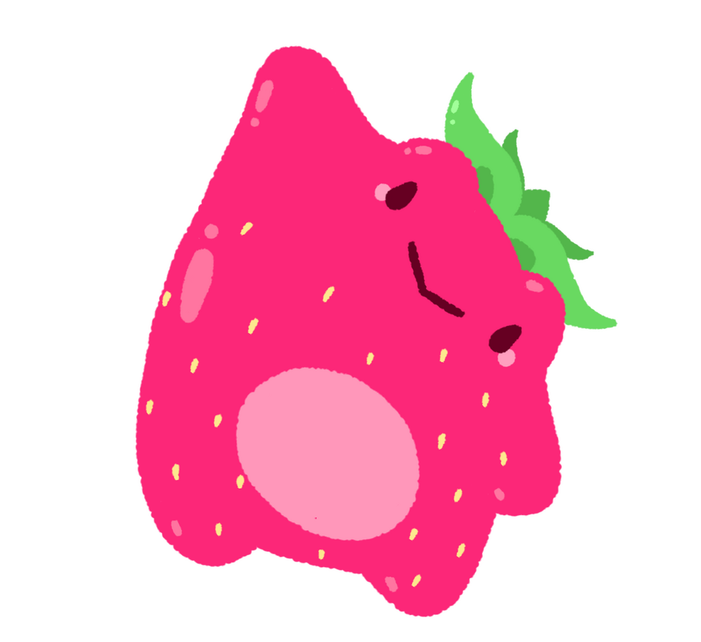 drawing of a sprigatito with a pink bong