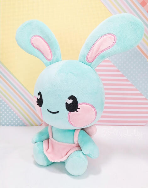 Mint green rabbit plush